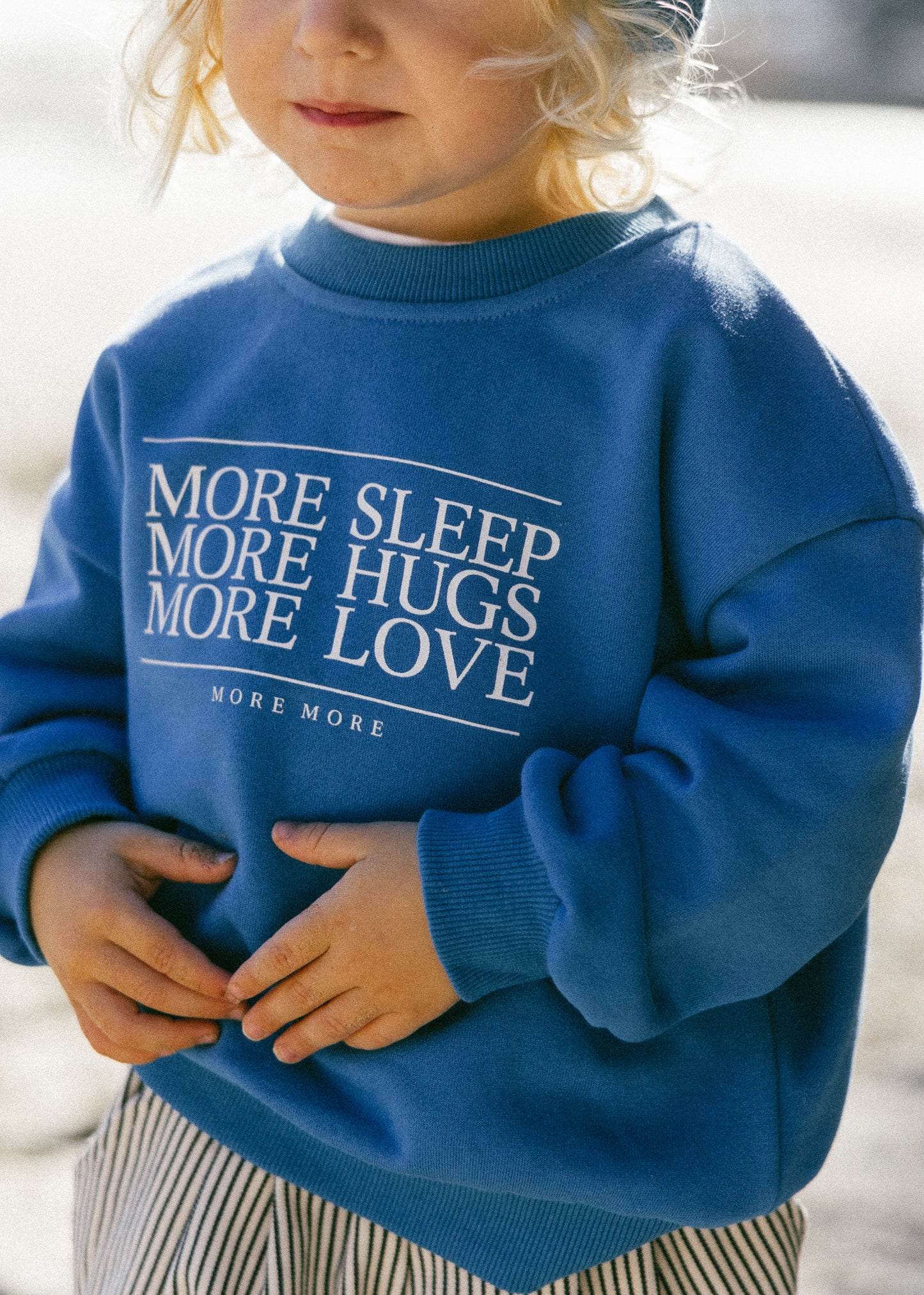 More More Crewneck- Azure