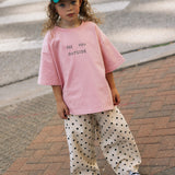 Boxy Graphic Tee- Outside- Pink