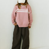 Lightweight Cotton Pants- Striped Brown