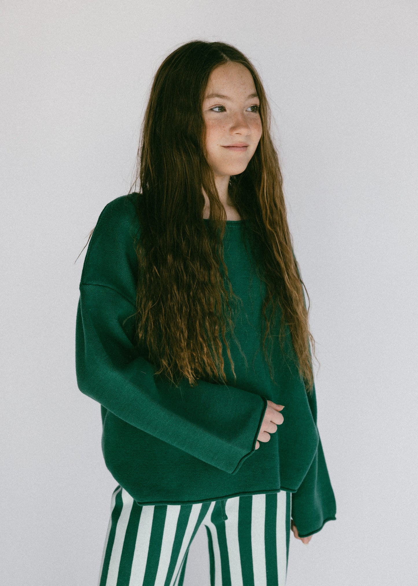 Oversized Knitted Long Sleeve- Green