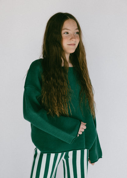 Oversized Knitted Long Sleeve- Green