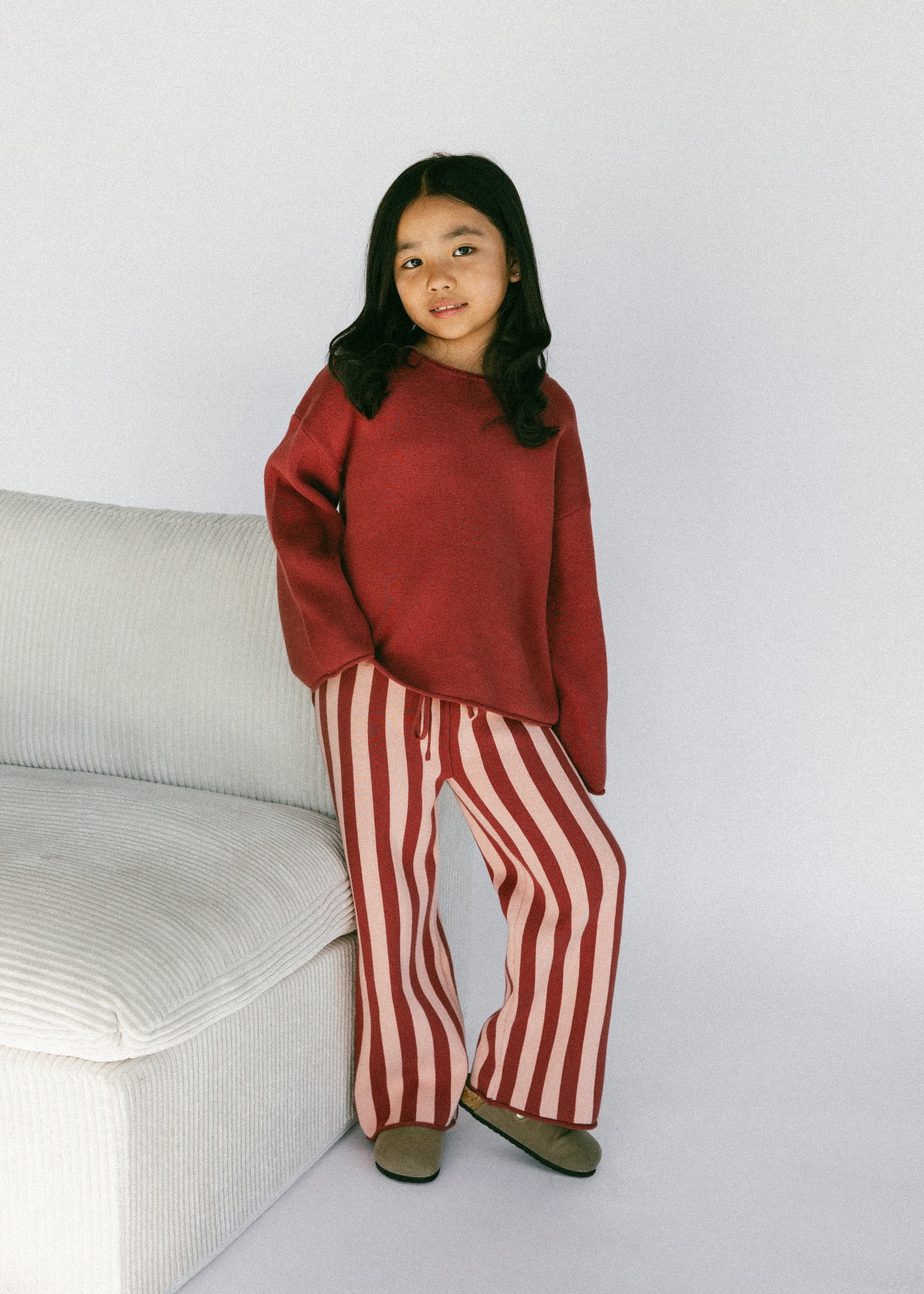 Oversized Knitted Long Sleeve- Warm Rose