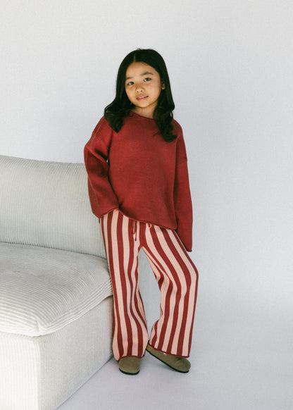 Oversized Knitted Long Sleeve- Warm Rose