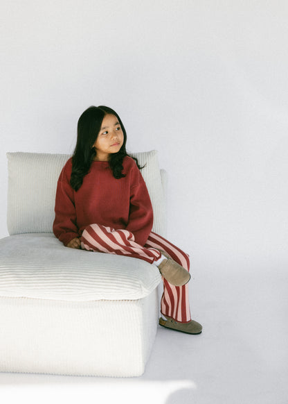 Oversized Knitted Long Sleeve- Warm Rose