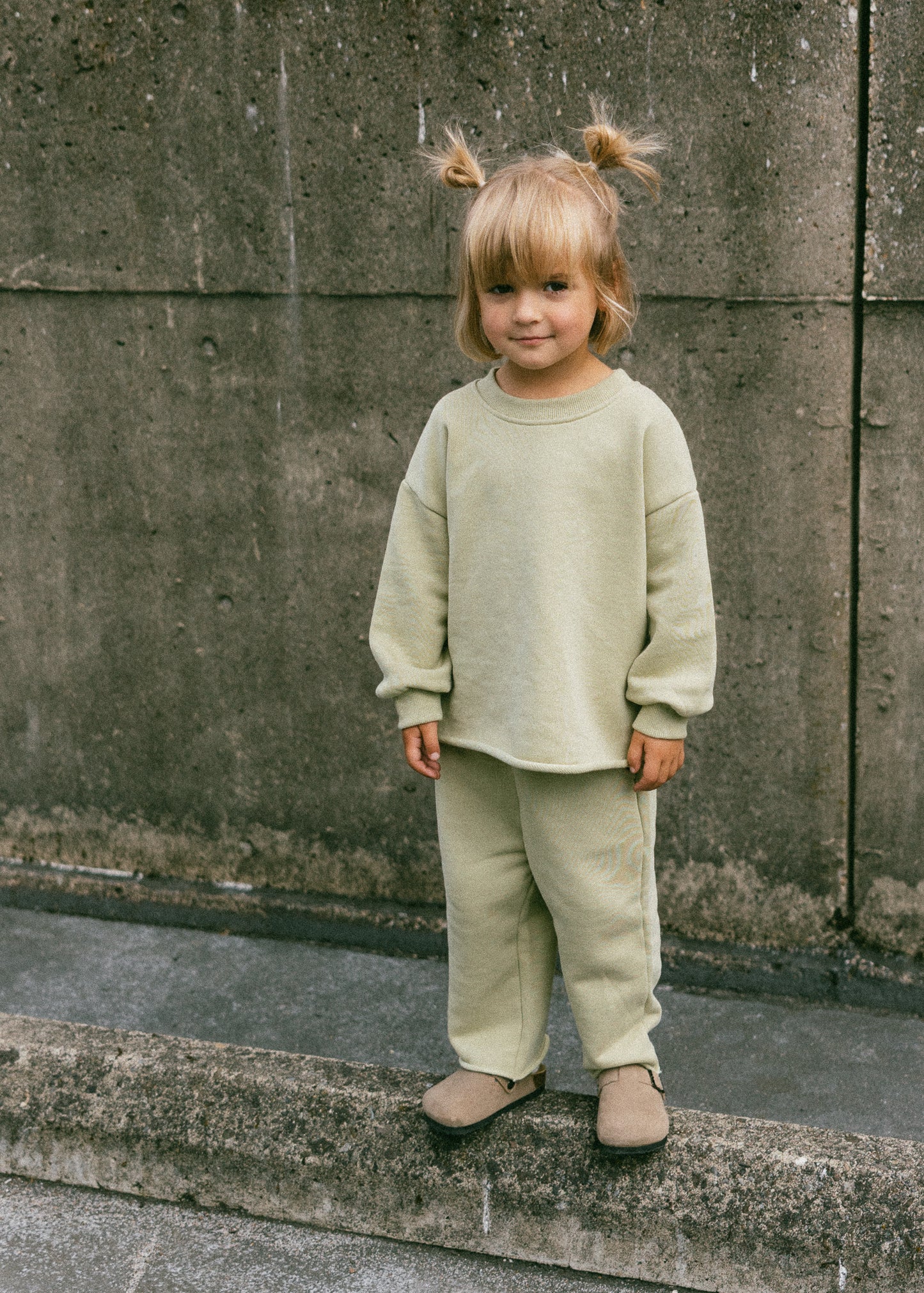 Raw Hem Set- Pale Green