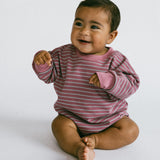 Everyday Stripe Bubble- Light Plum