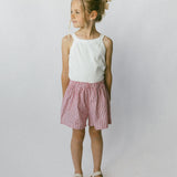 Pin Striped Shorts- Red