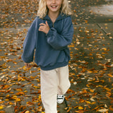 Half Zip Sweater- Blue