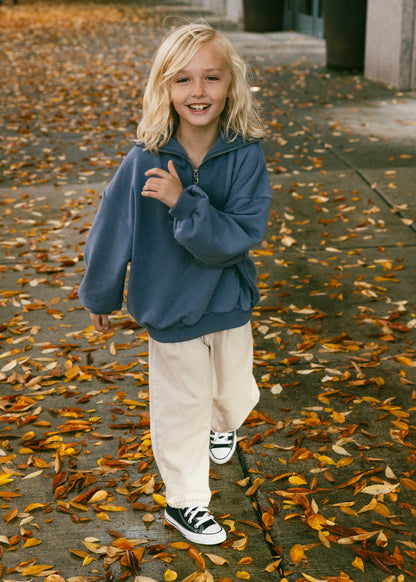 Half Zip Sweater- Blue