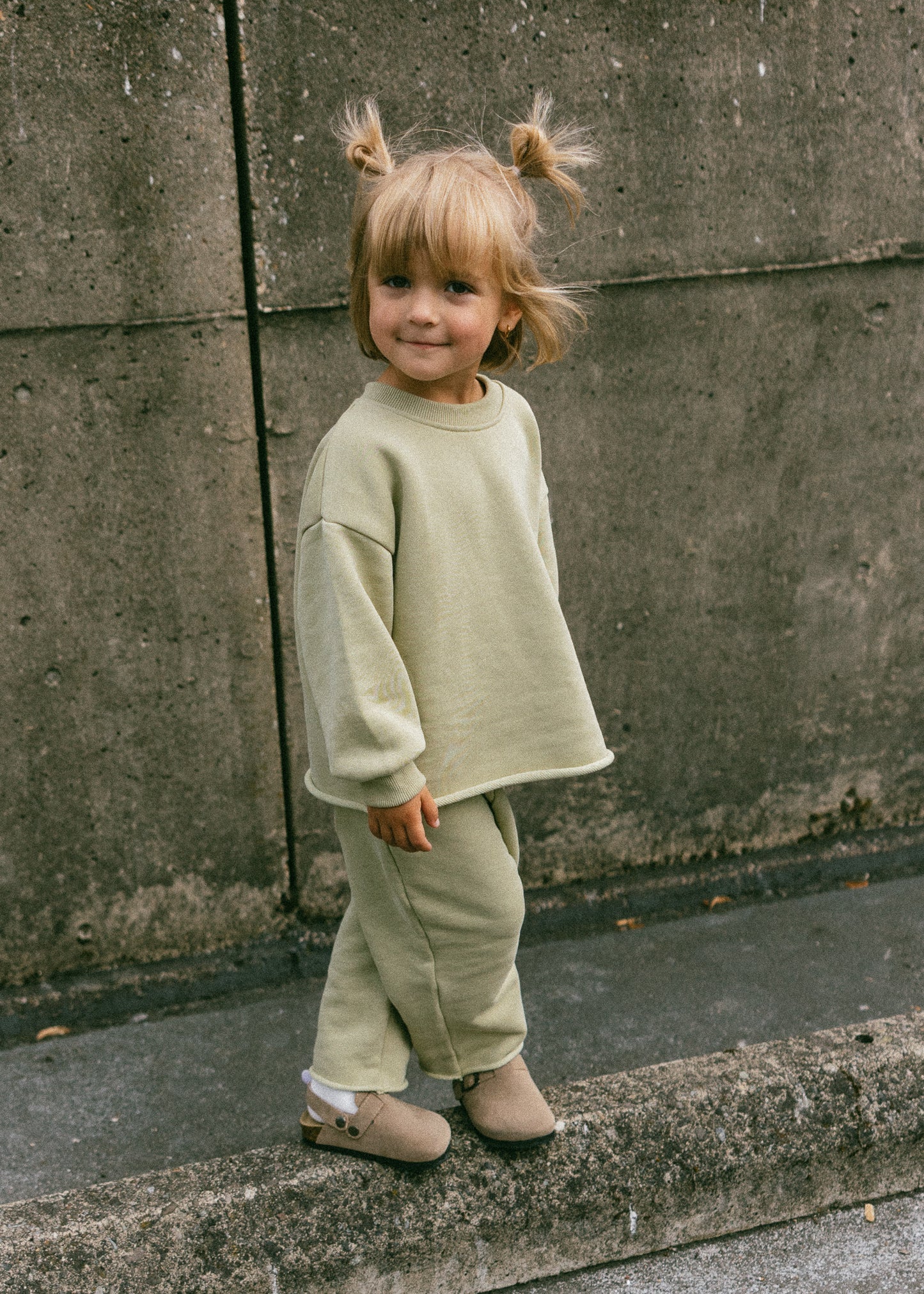 Raw Hem Set- Pale Green