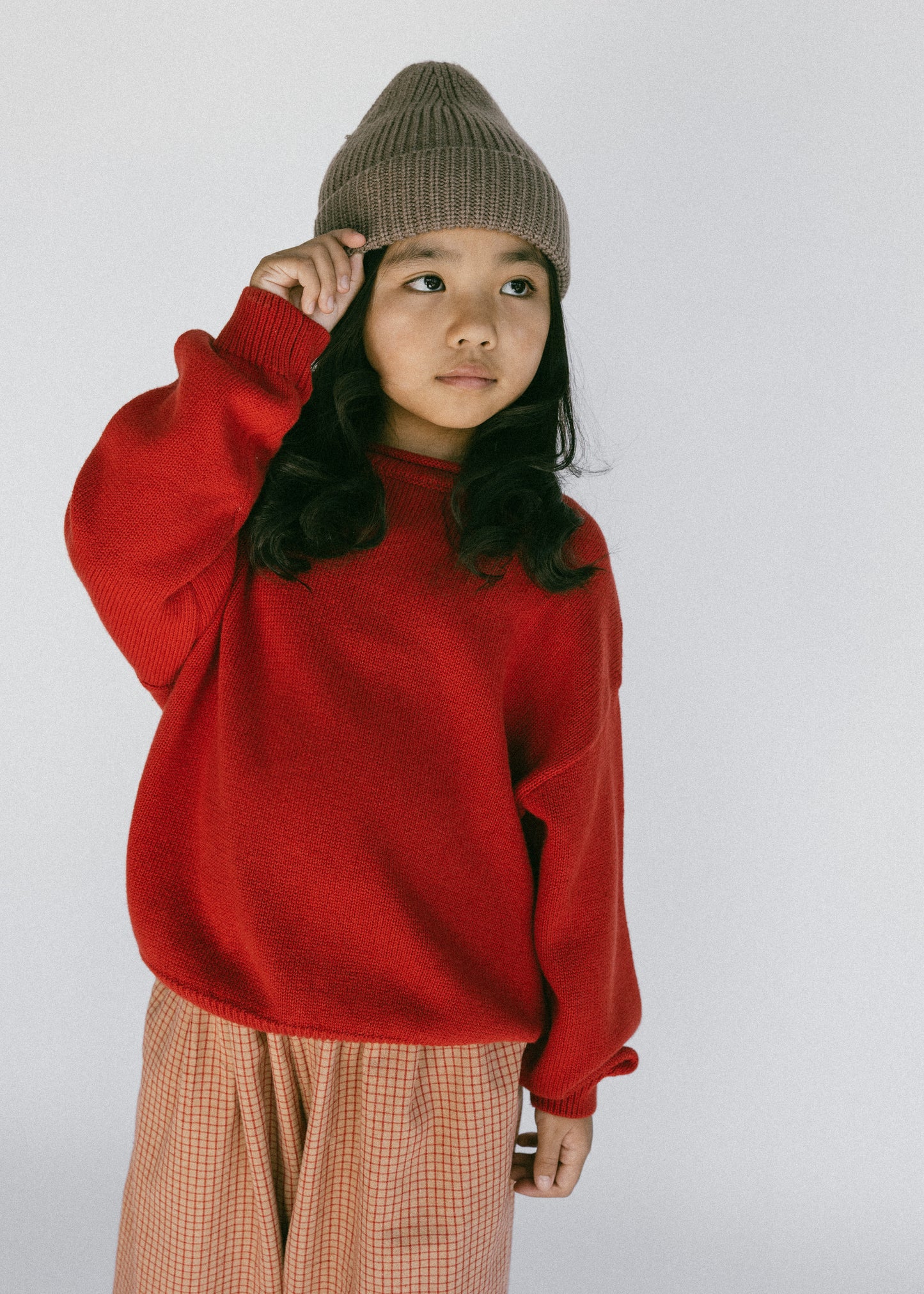 Rollneck Knit- Red