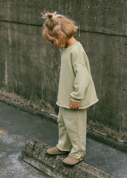 Raw Hem Set- Pale Green