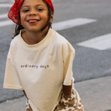 Boxy Graphic Tee- Ordinary Days- Cream