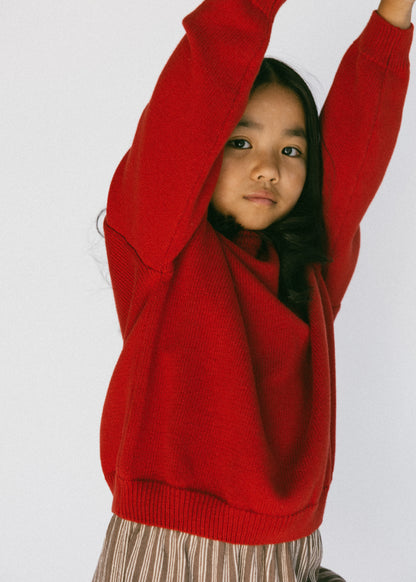 Rollneck Knit- Red