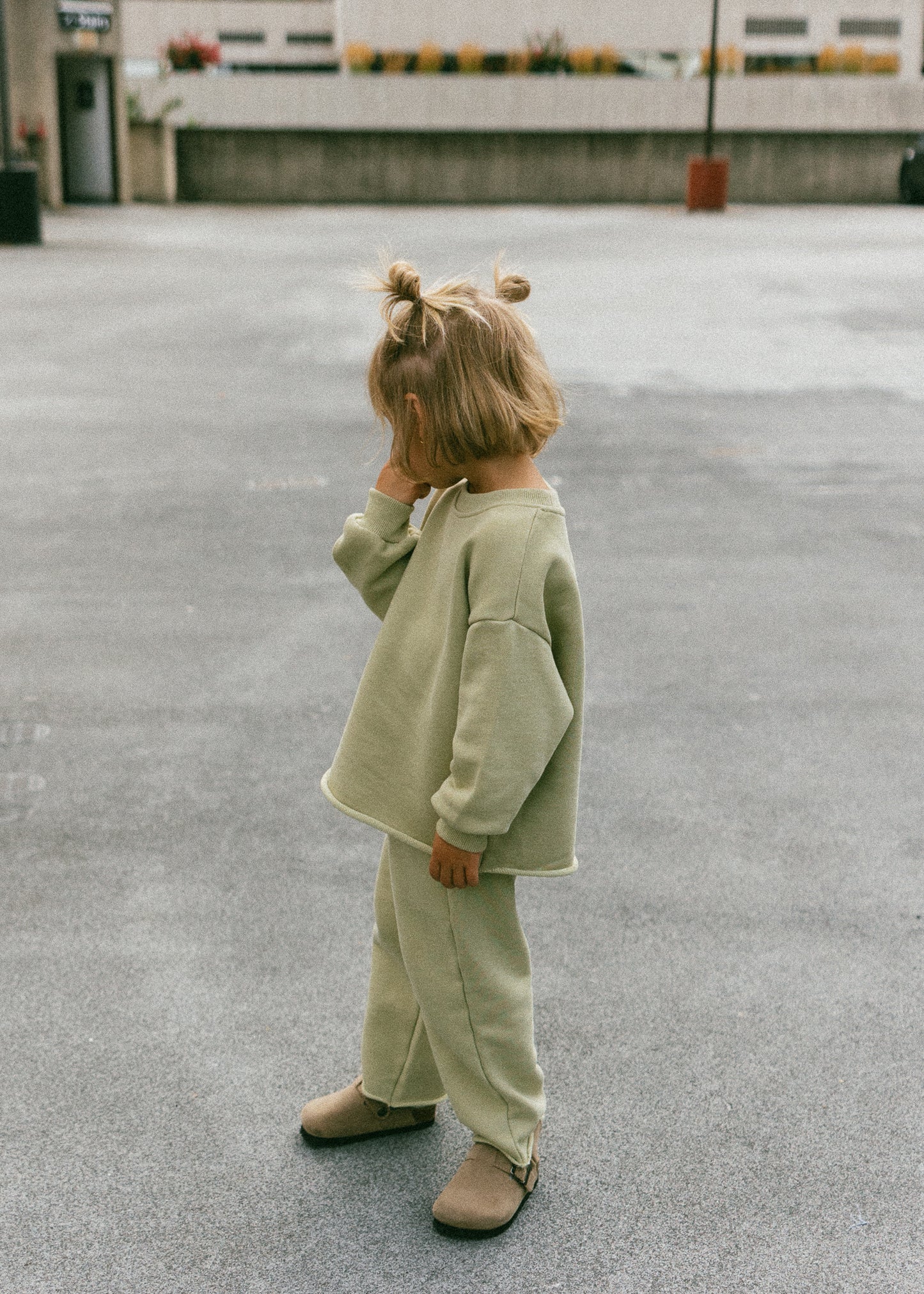 Raw Hem Set- Pale Green