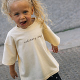 Boxy Graphic Tee- Ordinary Days- Cream