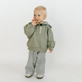 Half Zip Sweater- Washed Green