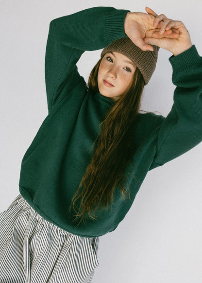 Rollneck Knit- Evergreen