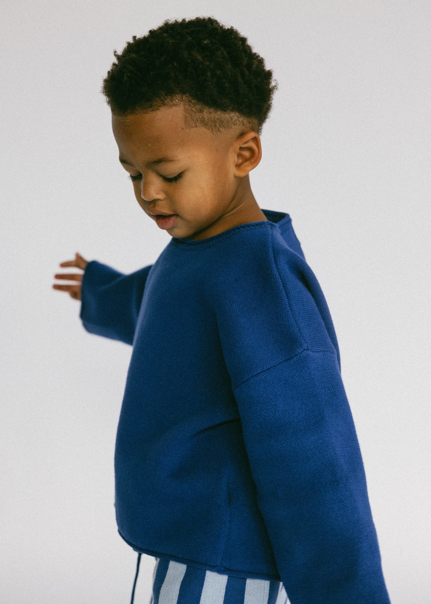 Oversized Knitted Long Sleeve- Blue