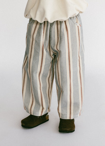 Baggy Cord Pants- Striped