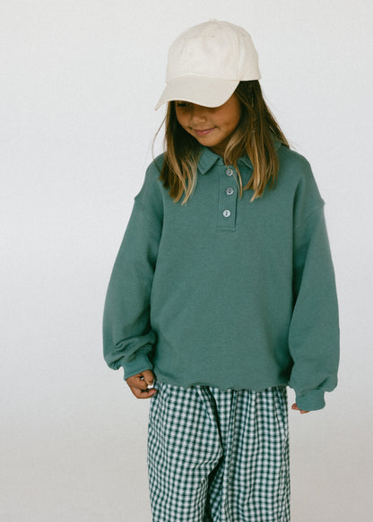 Polo Sweater- Sea Foam Green