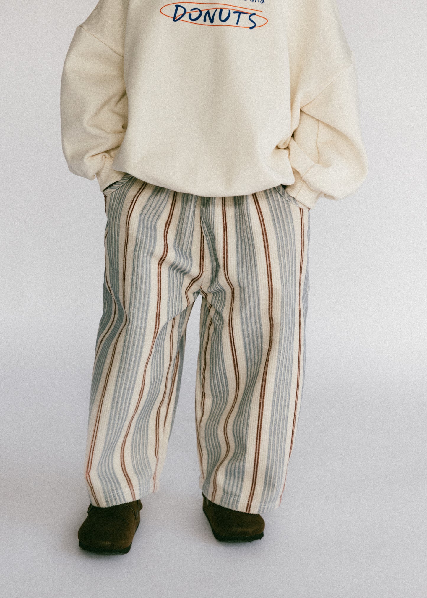 Baggy Cord Pants- Striped