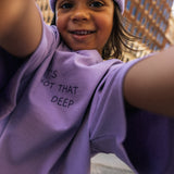 Boxy Graphic Tee- Deep- Lilac