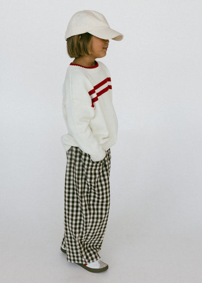 Double Stripe Knit- Ivory