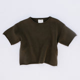 Oversized Knitted Shirt- Brown