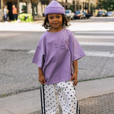 Boxy Graphic Tee- Deep- Lilac