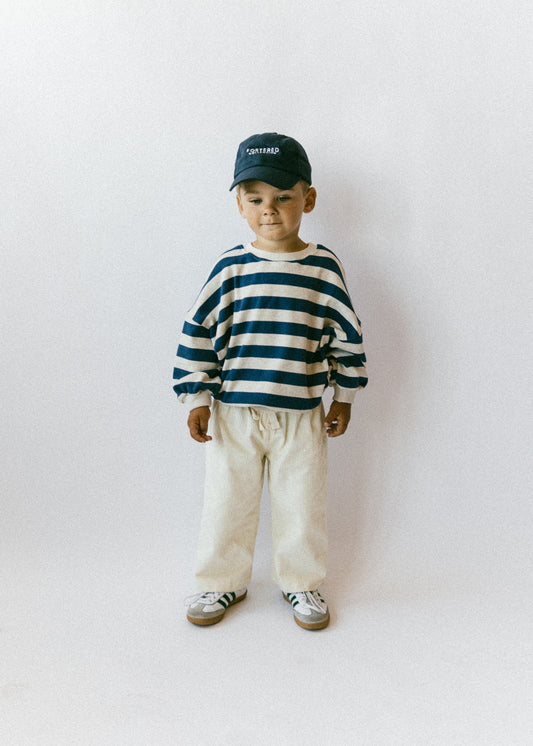 Stripe Crewneck- Blue