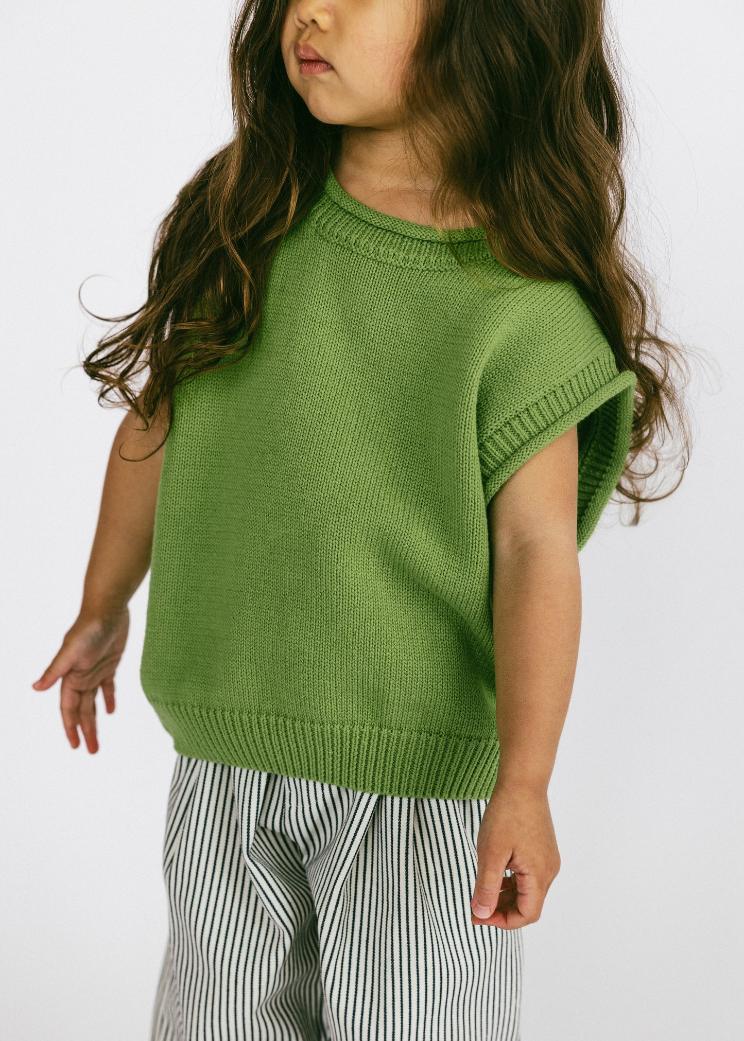 Sweater Vest- Pea Green