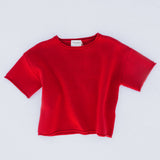Oversized Knitted Shirt- Red