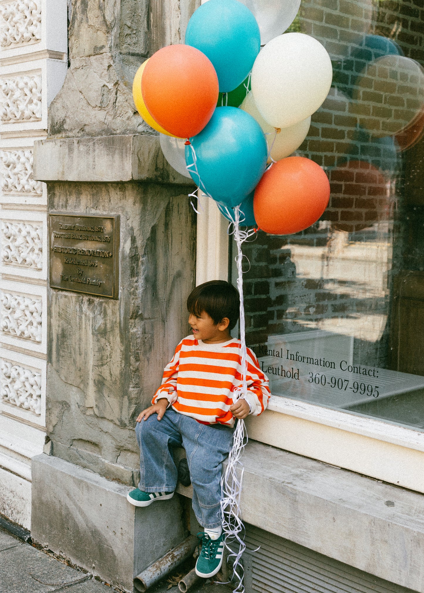 Stripe Crewneck- Orange