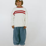 Double Stripe Knit- Ivory