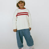 Double Stripe Knit- Ivory