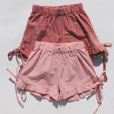 Picnic Bow Shorts- Red