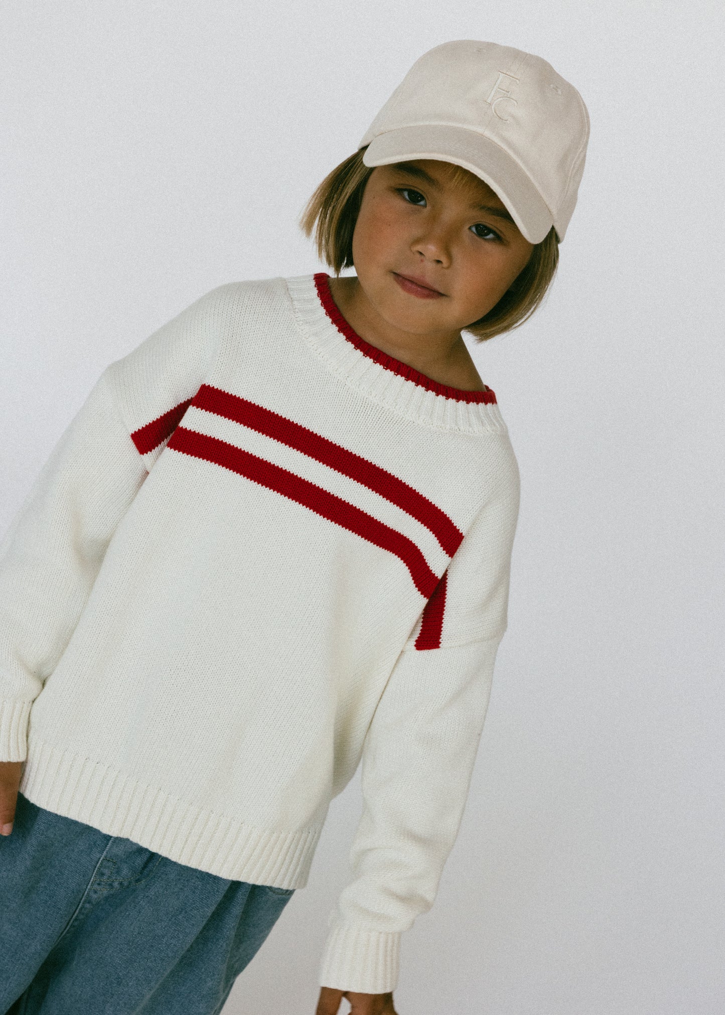 Double Stripe Knit- Ivory