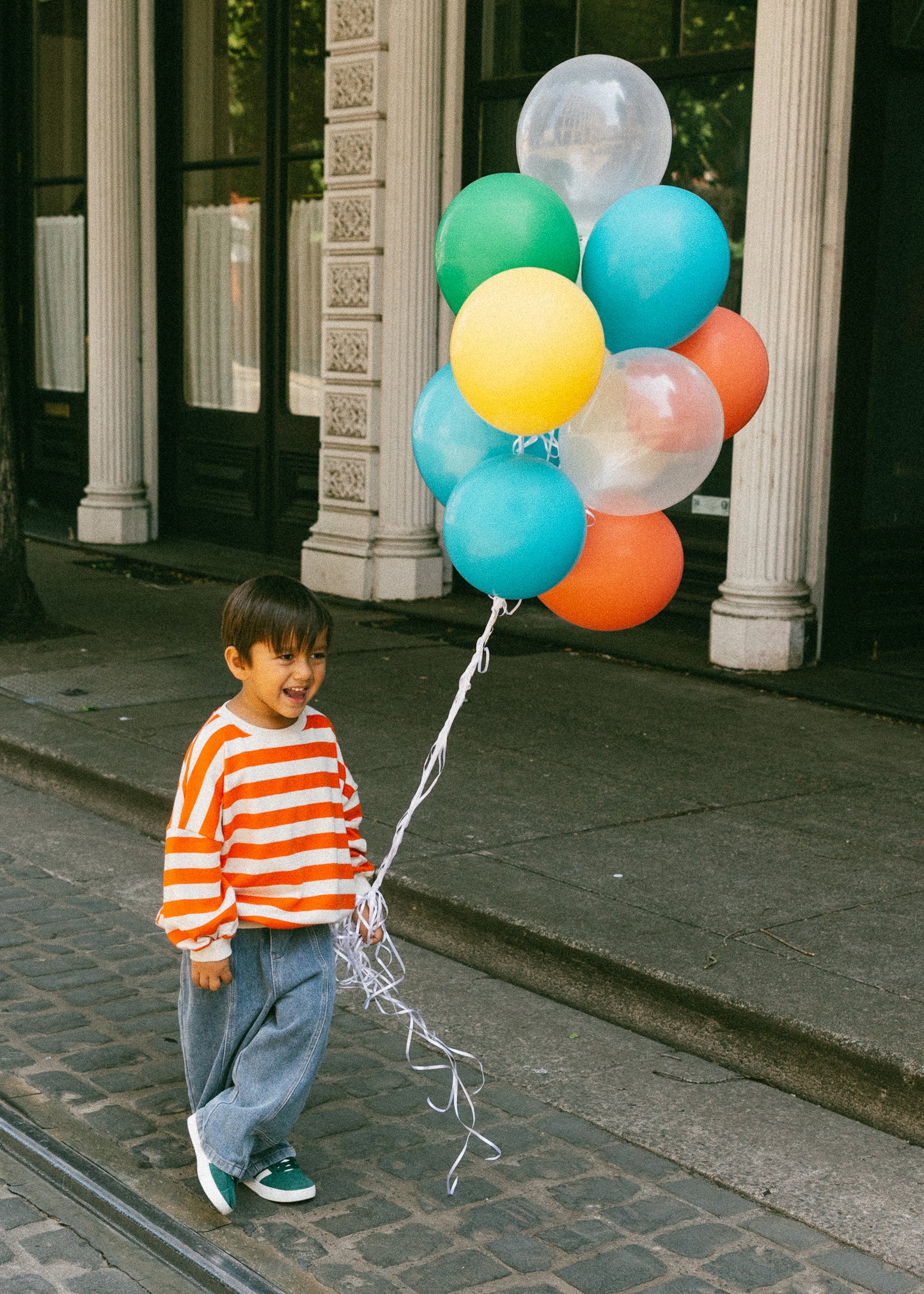 Stripe Crewneck- Orange