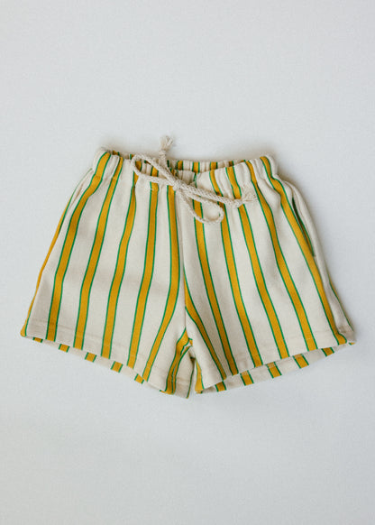 Terry Cloth Shorts- Yellow & Green