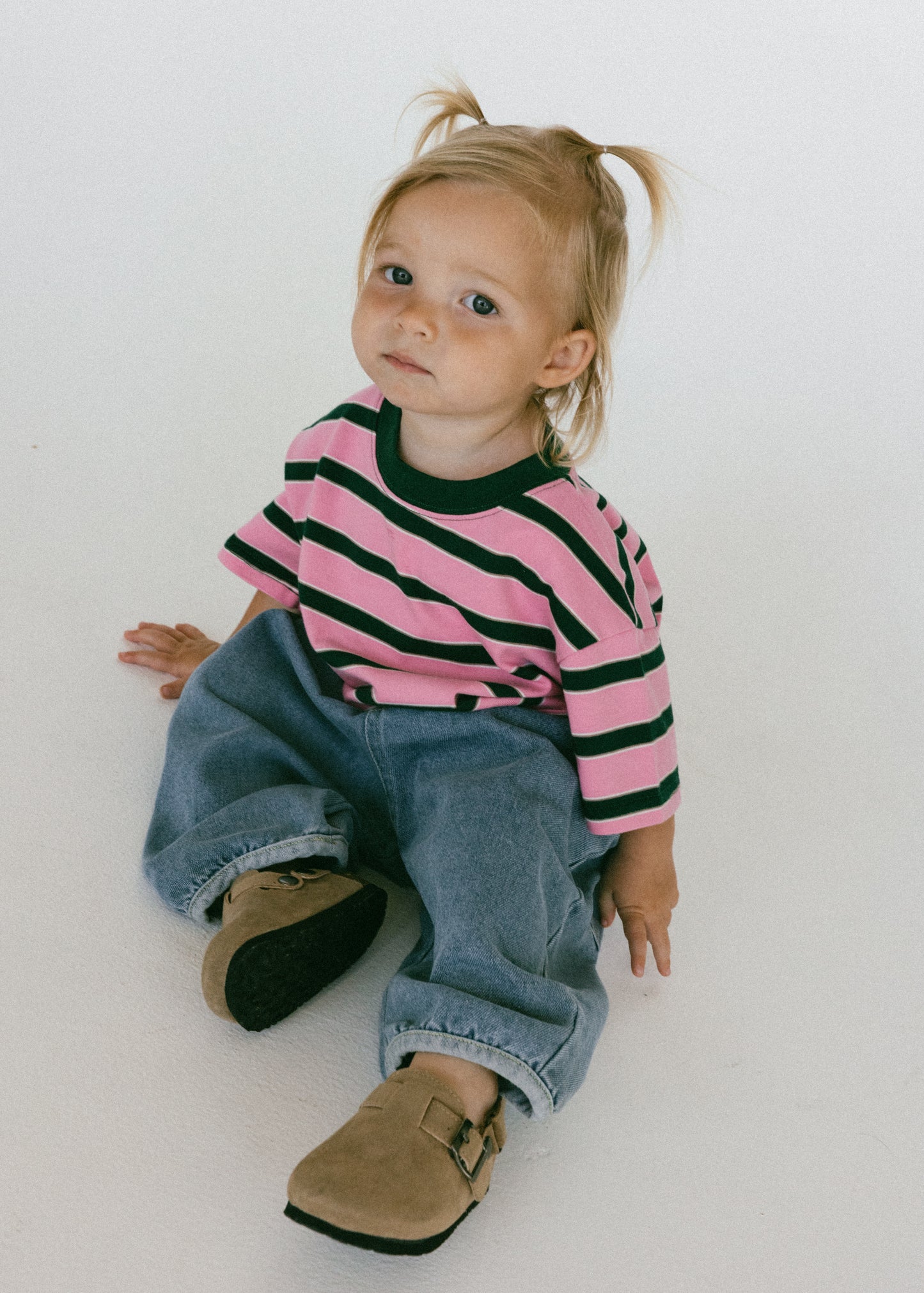 Striped Retro Tee- Pink
