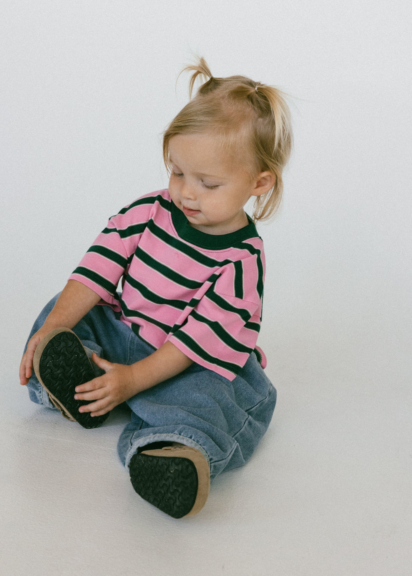 Striped Retro Tee- Pink