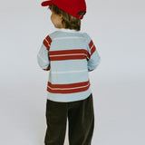 Retro Stripe Long Sleeve- Light Blue