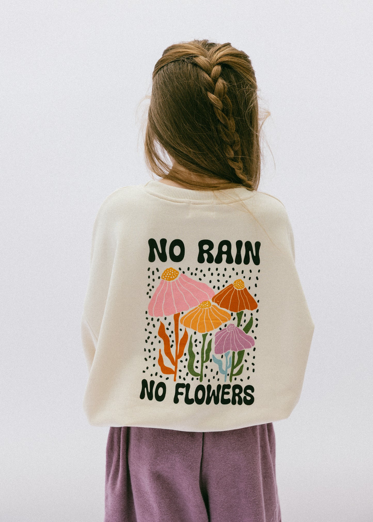 Graphic Crewneck- Flowers- Sand
