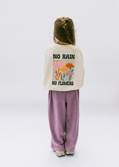Graphic Crewneck- Flowers- Sand