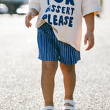 Striped Shorts- Blue