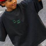 Boxy Graphic Tee- Deep- Charcoal