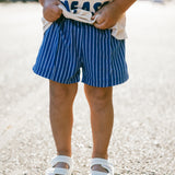 Striped Shorts- Blue