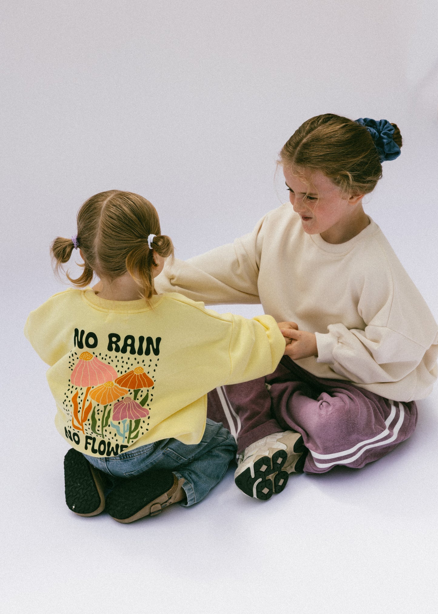 Graphic Crewneck- Flowers- Yellow