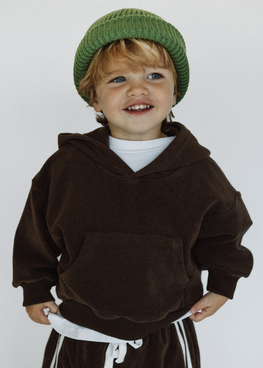 Terry Hoodie- Chocolate